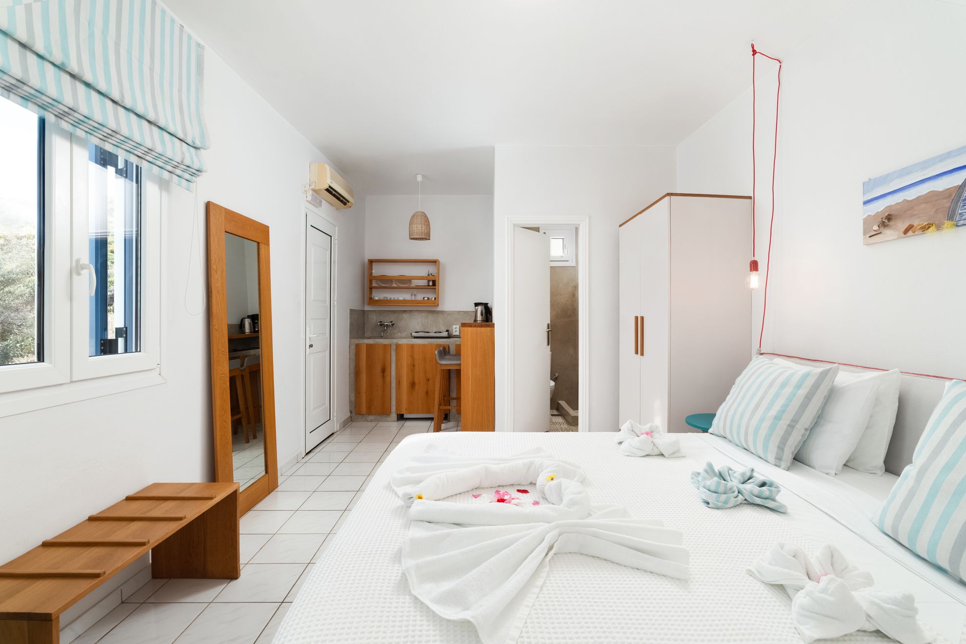 Deluxe Studio, εσωτερικό με θέα θάλασσα